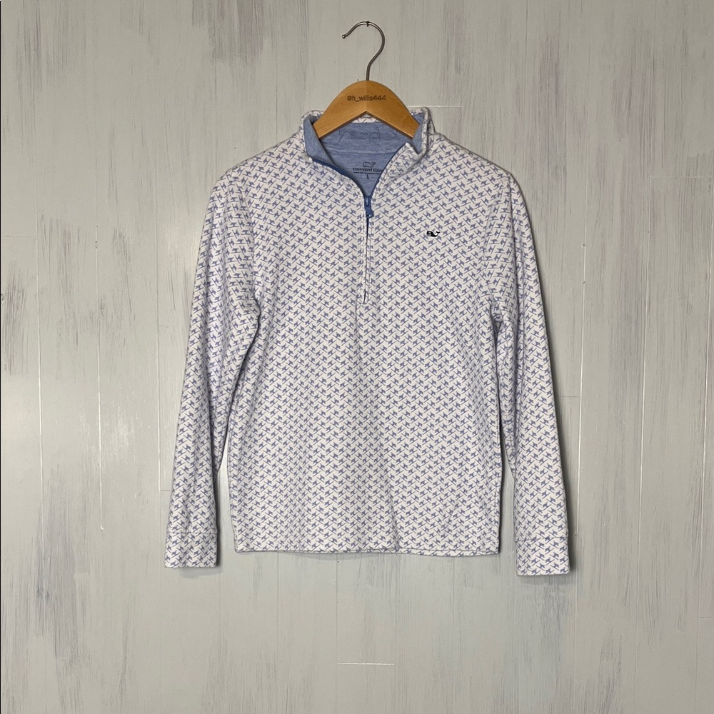 Vineyard Vines Ski Print Quarter Zip Kids Size L (16)